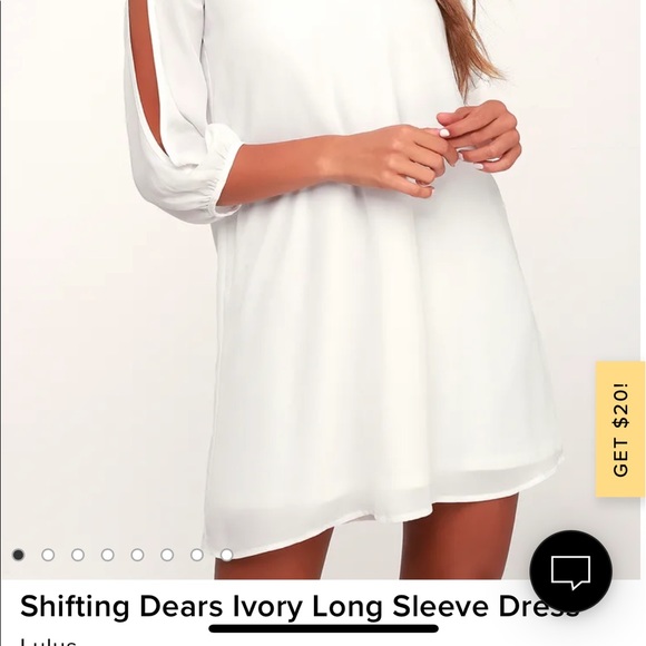 Lulu’s Shifting Dears White Ivory Dress - Picture 2 of 5